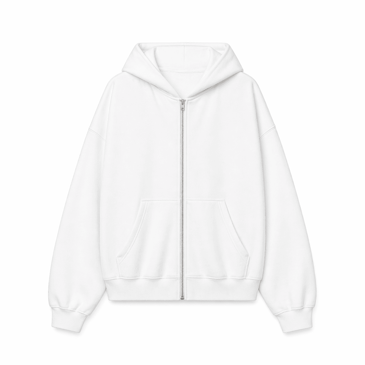 pfd hoodie, Crop Zip Hoodie product photo on studio background