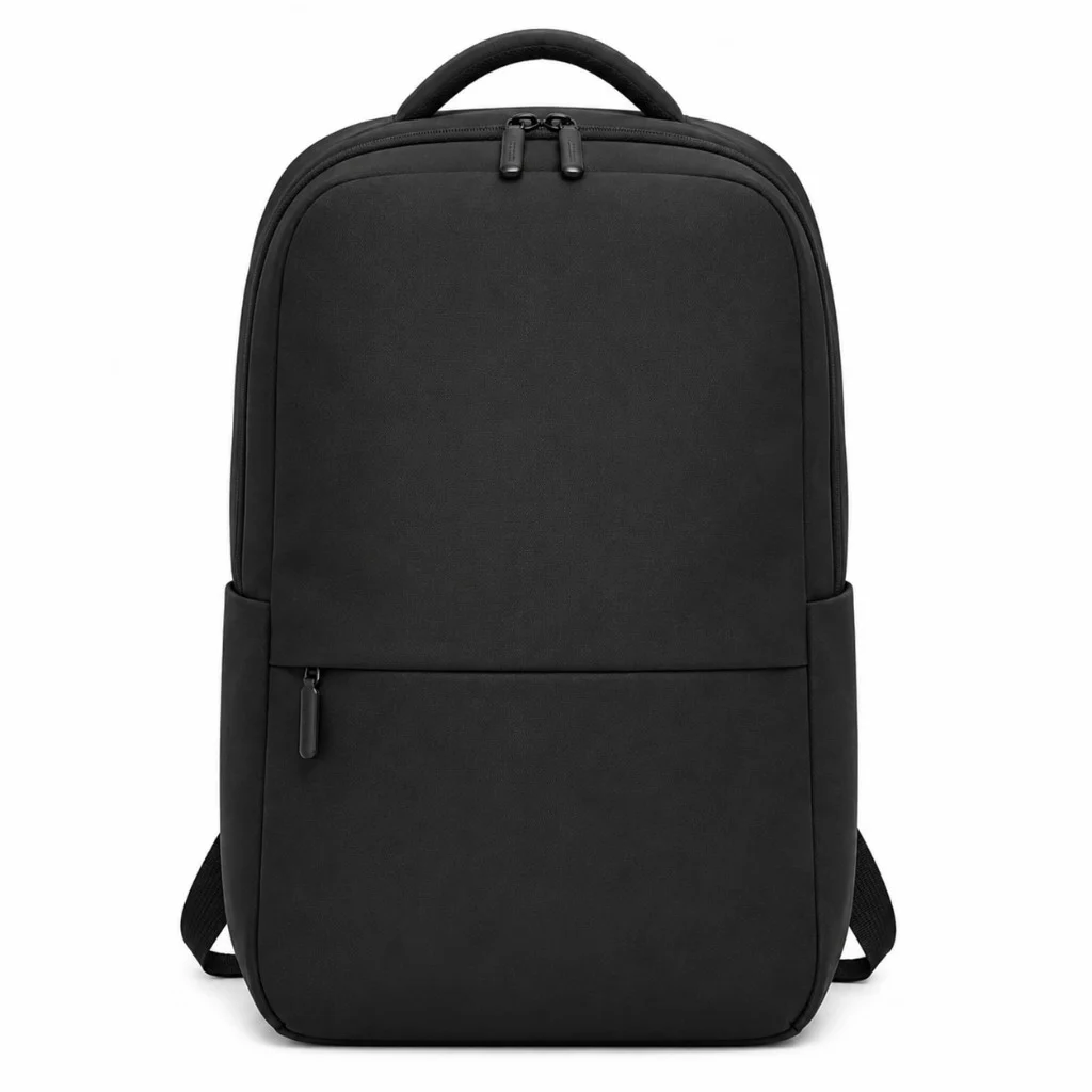 jet black blank, Backpack product photo on studio background