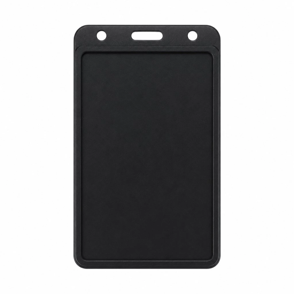 jet black blank, Badge Holder product photo on studio background