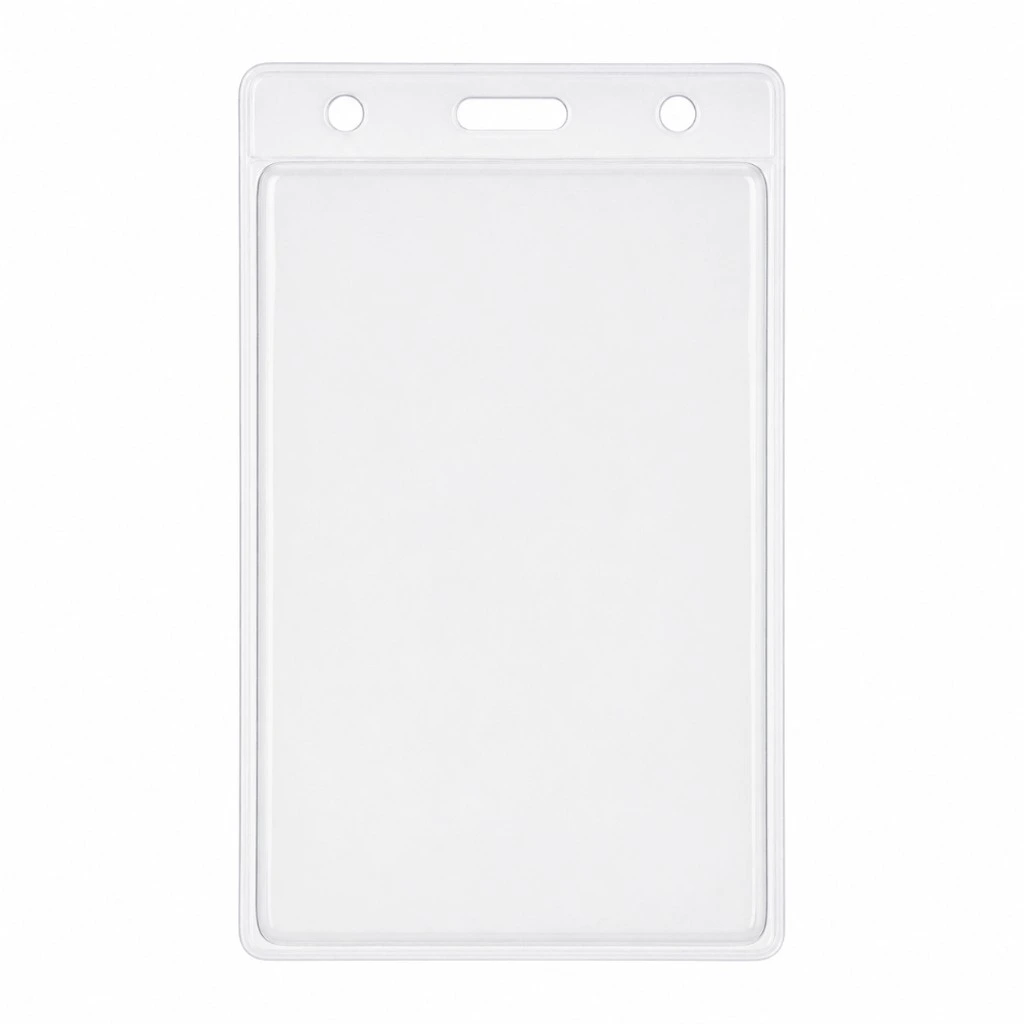 clear blank, Badge Holder product photo on studio background