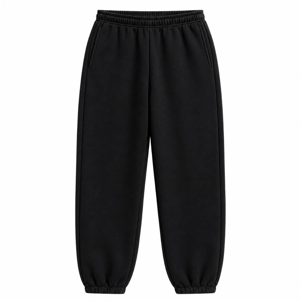 jet black sweatpant, Heavy Jogger Sweatpant product photo on studio background