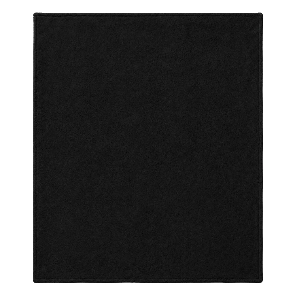 black blanket, Plush Blanket product photo on studio background, back view
