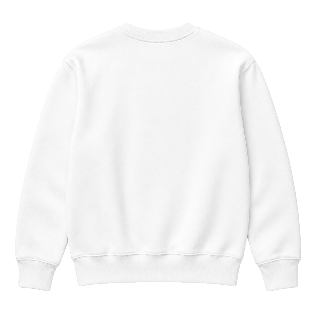 pfd crewneck, Crewneck product photo on studio background, alternate angle