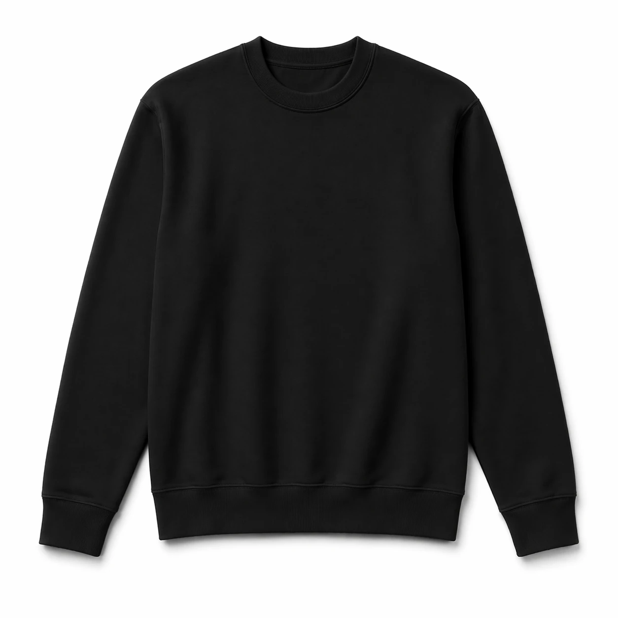 jet black crewneck, Heavy Crewneck product photo on studio background