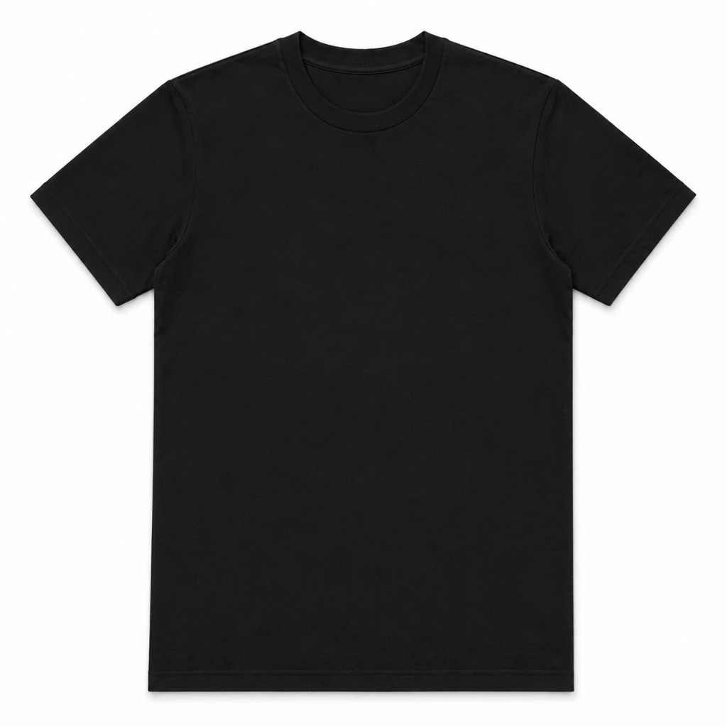 jet black t-shirt, Classic Fit Tee product photo on studio background