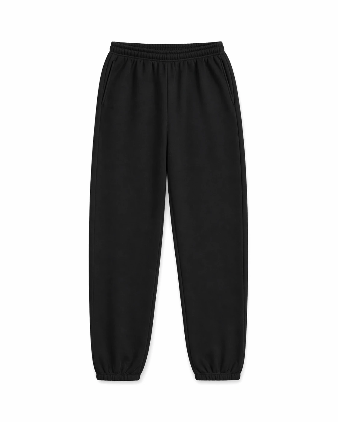 jet black sweatpant, Jogger Sweatpant product photo on studio background
