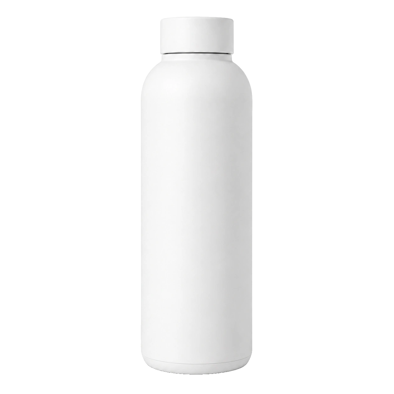 white blank, Insulated Water Bottle product photo on studio background, alternate angle