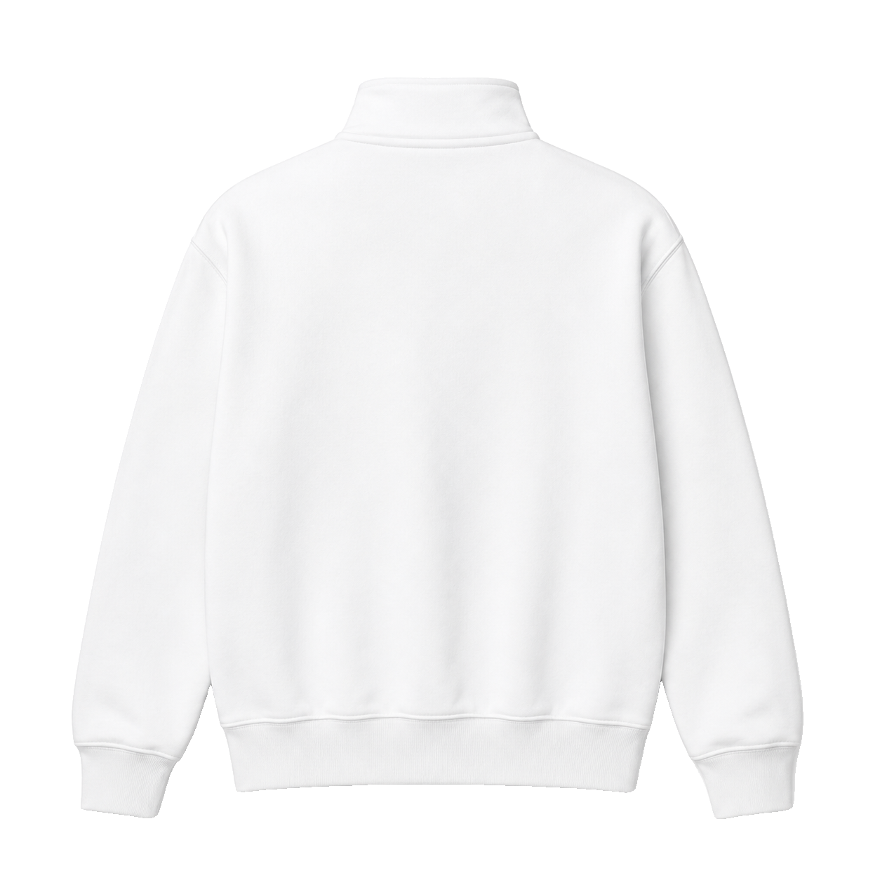 pfd blank, Quarter Zip product photo on studio background, alternate angle
