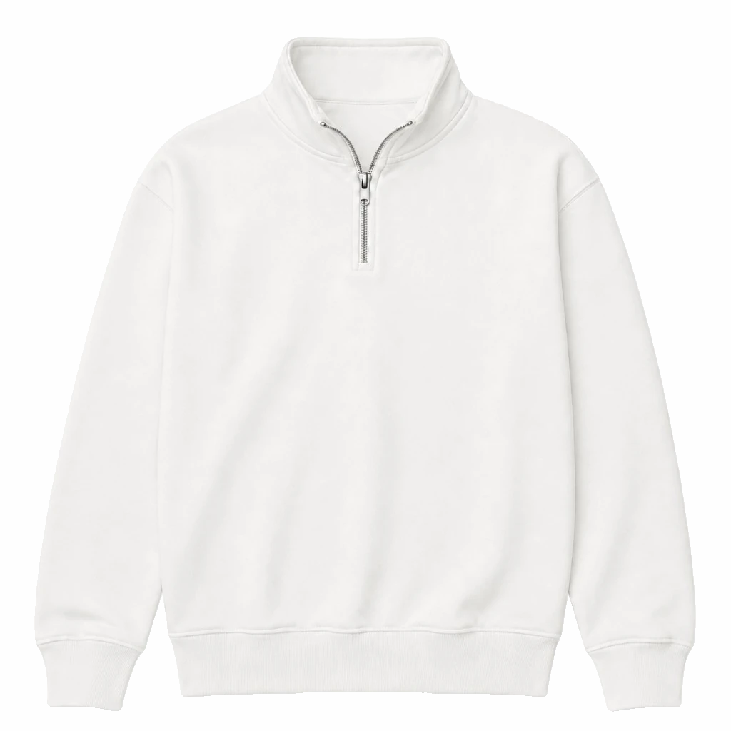 Quarter-zip pullover blank