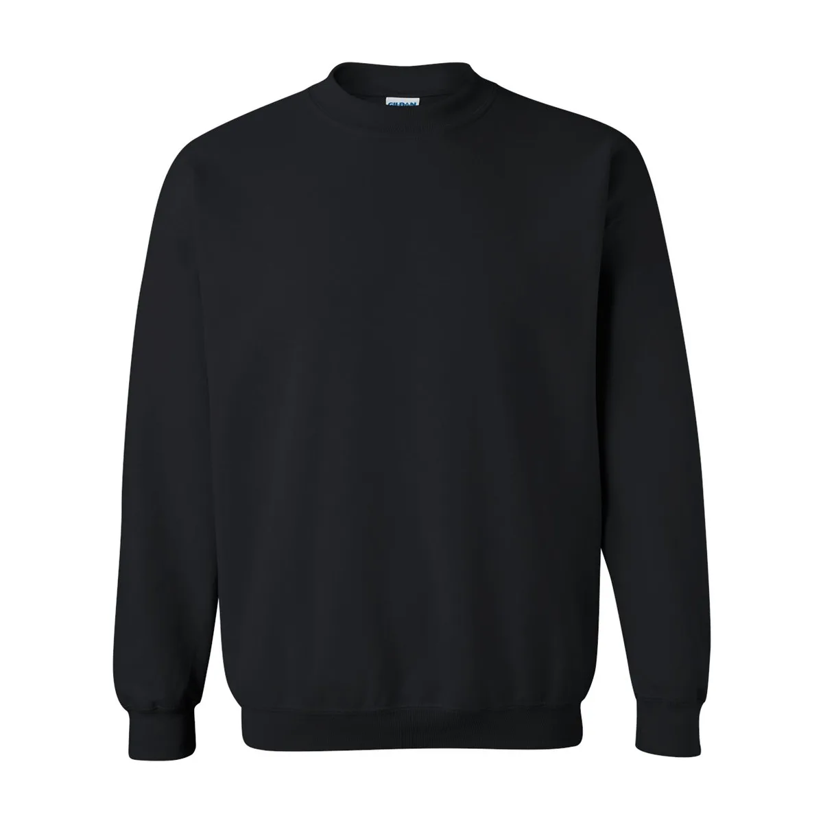 black crewneck, 270GSM Classic Crewneck product photo on studio background