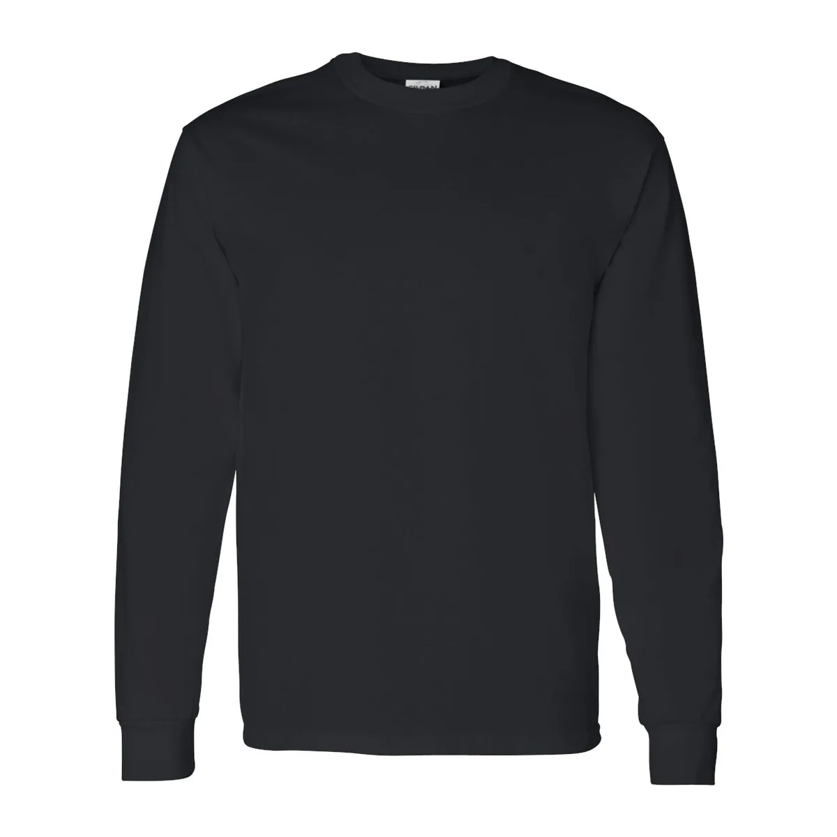 black long sleeve t-shirt, 180GSM Classic Long Sleeve product photo on studio background