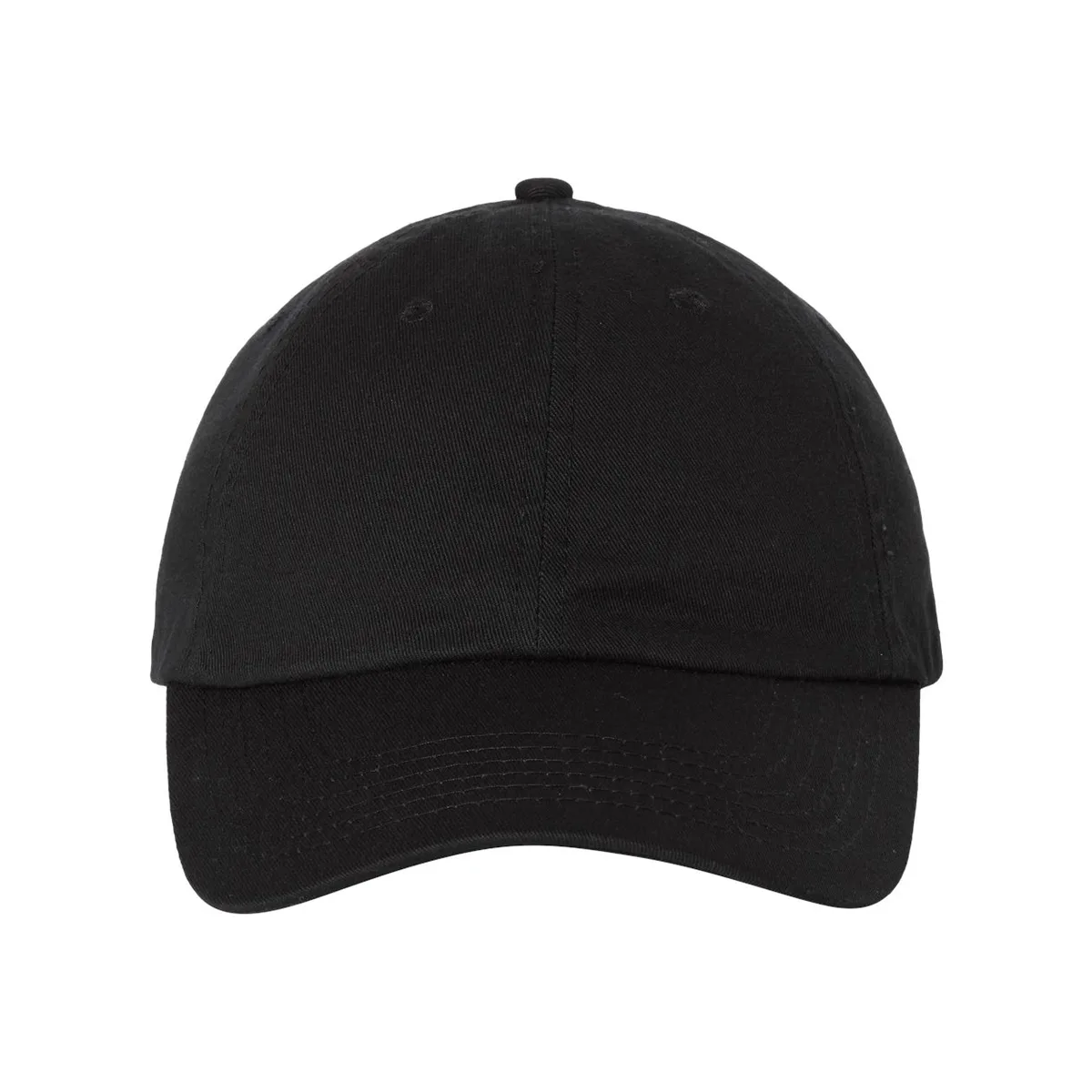 black cap, Washed Dad Hat product photo on studio background