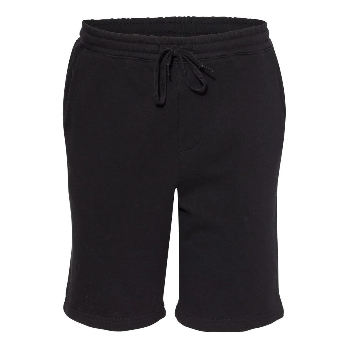 black shorts, 290GSM Fleece Short product photo on studio background