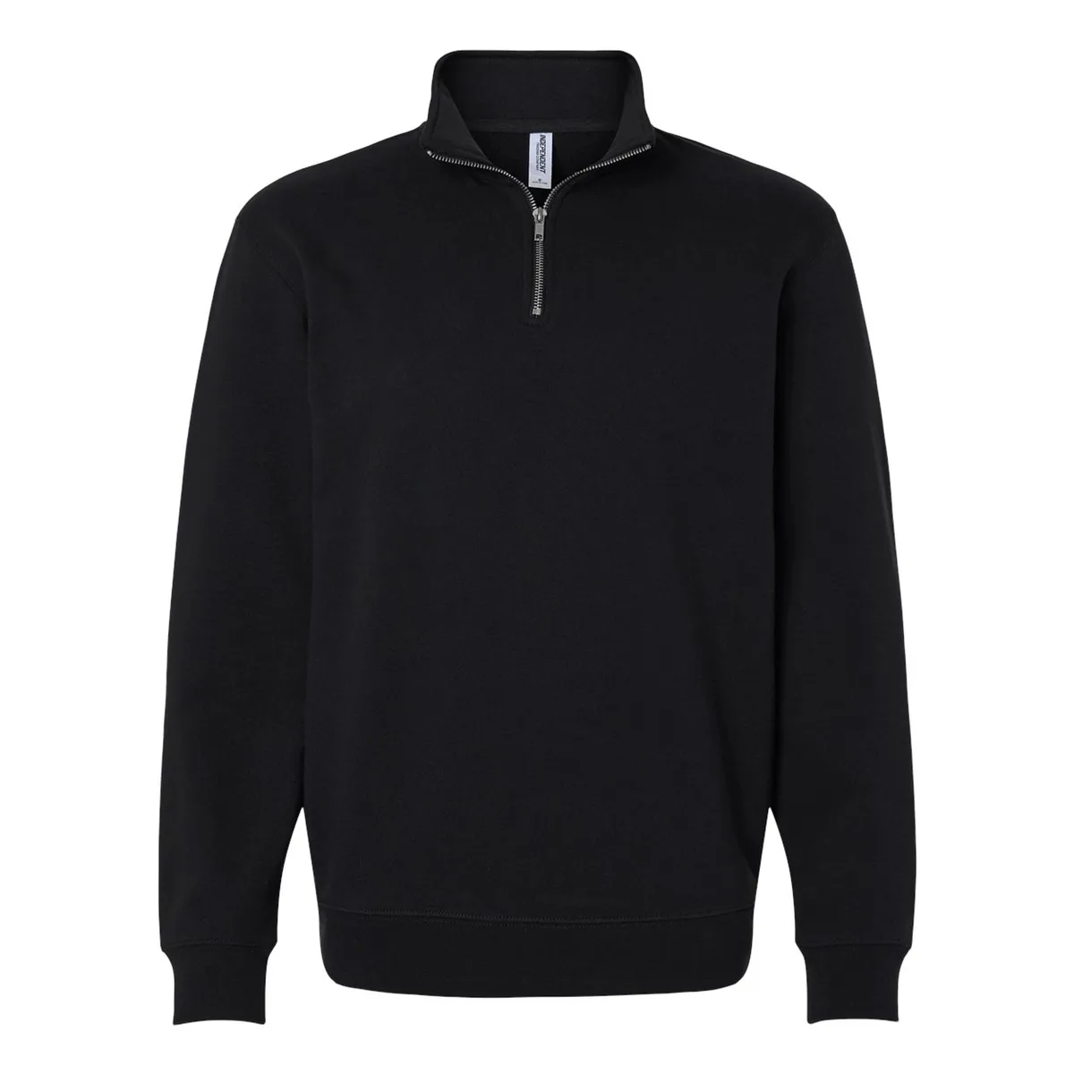 black quarter-zip, 290GSM Midweight Quarter Zip product photo on studio background