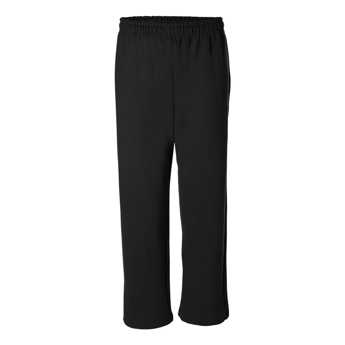 black sweatpants, 270GSM Open Leg Sweatpant product photo on studio background