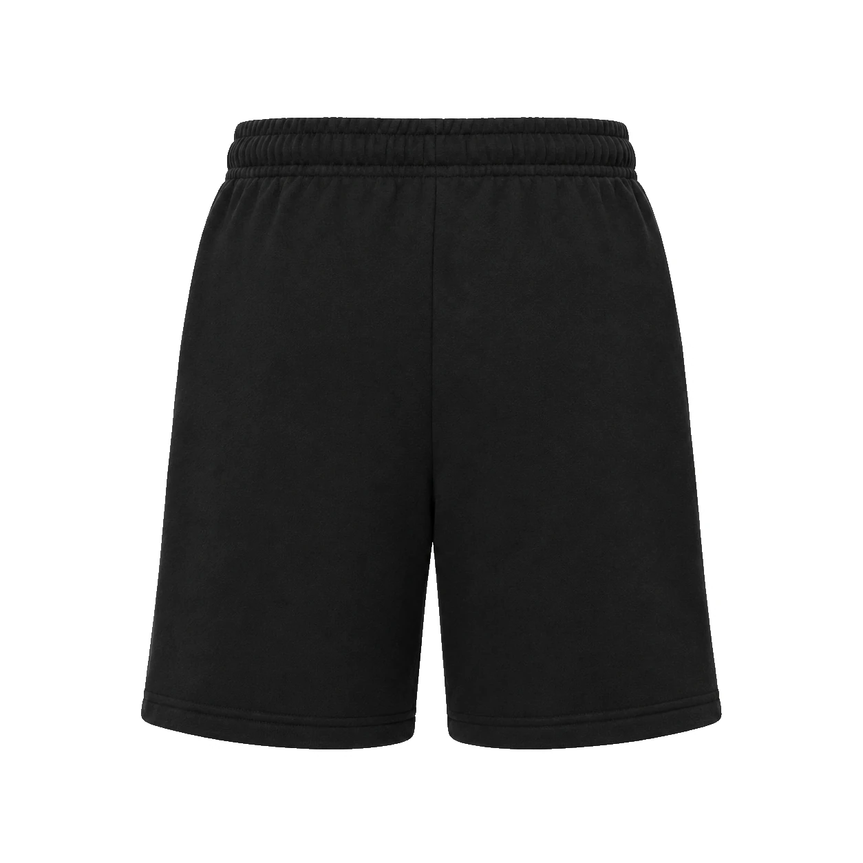 black shorts, Sweat Short product photo on studio background, back view