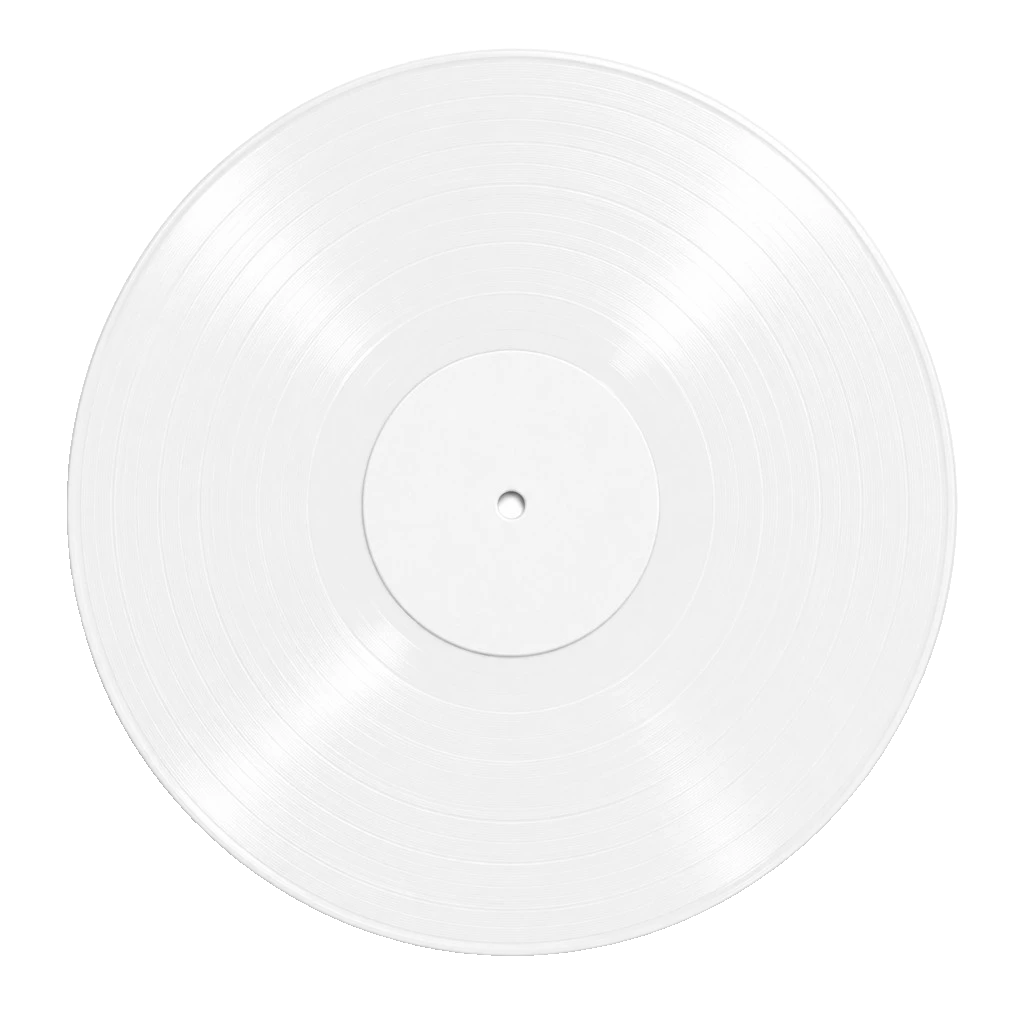 white blank, Vinyl Record product photo on studio background